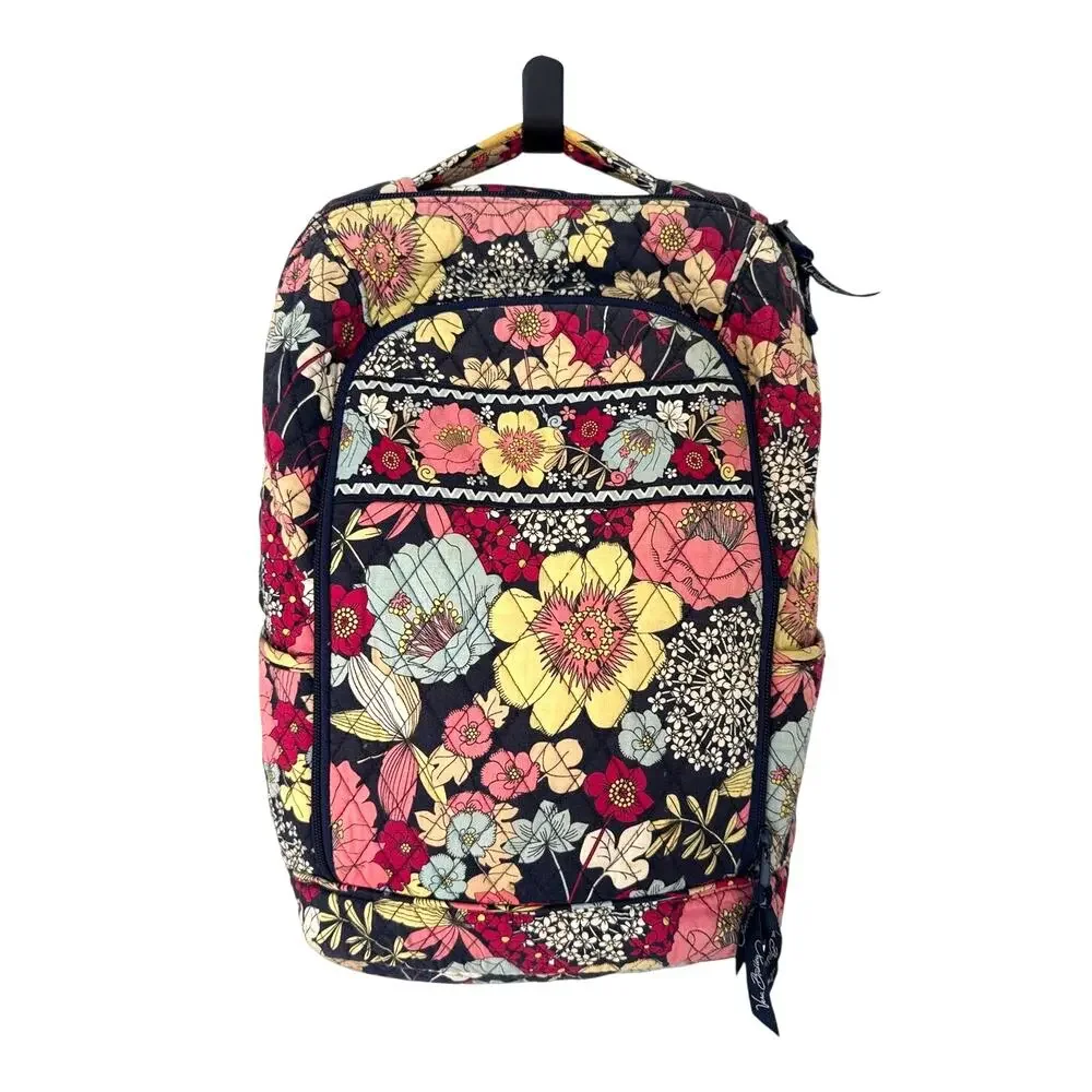 Vera Bradley Large Laptop Backpack in Happy Snails Rare Retired Floral